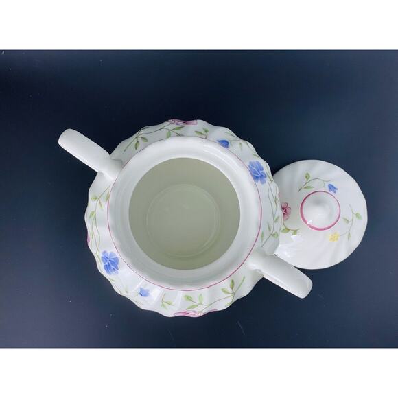 Johnson Brothers Summer Chintz Two Handled Sugar Bowl With Lid Made In England - Picture 7 of 8